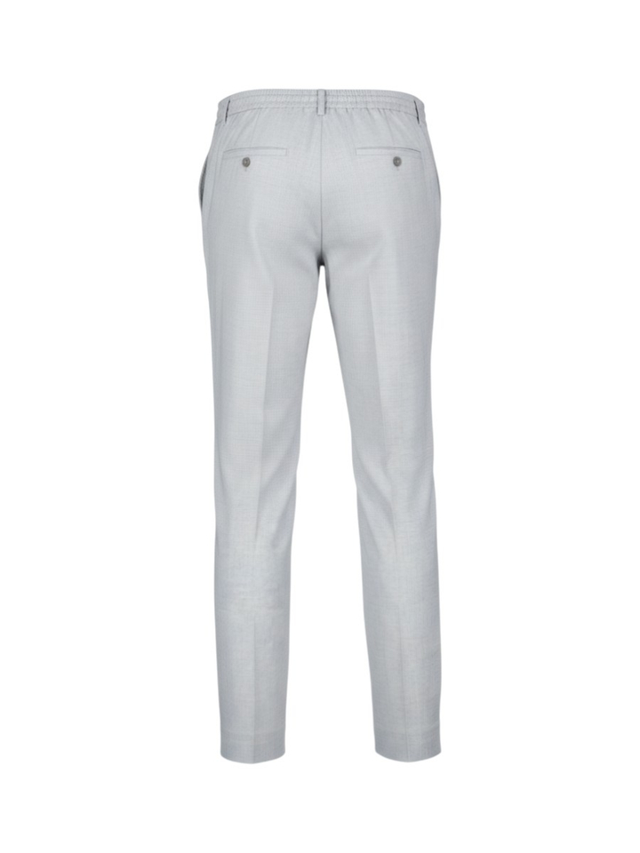 Grijze casual broek met elastiek achteraan Theo Plain 