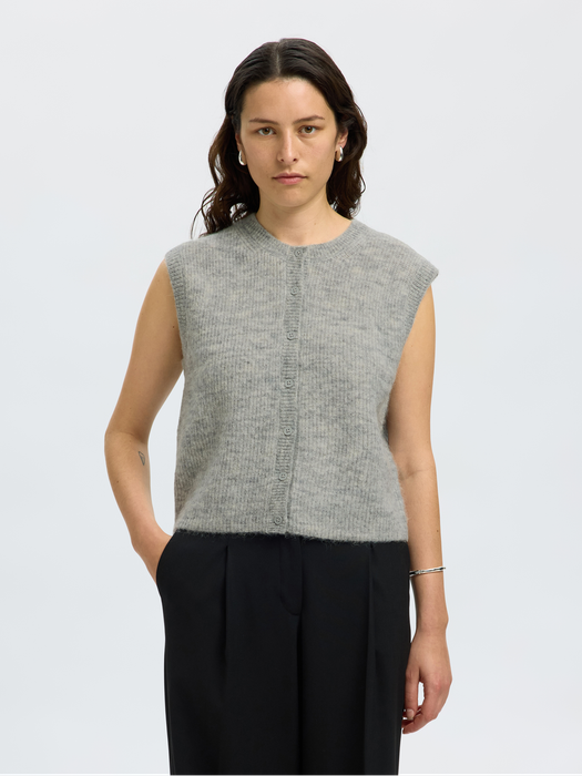 Grijze gilet Selected