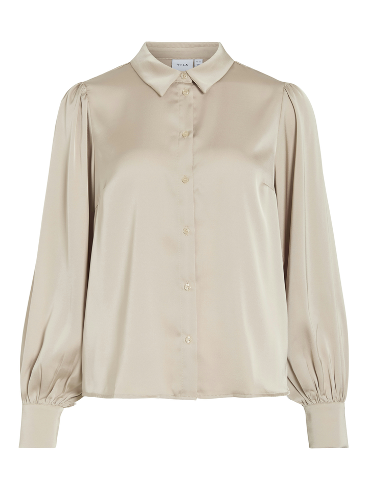 Beige blouse met knopen Vienna Ravenna Vila 