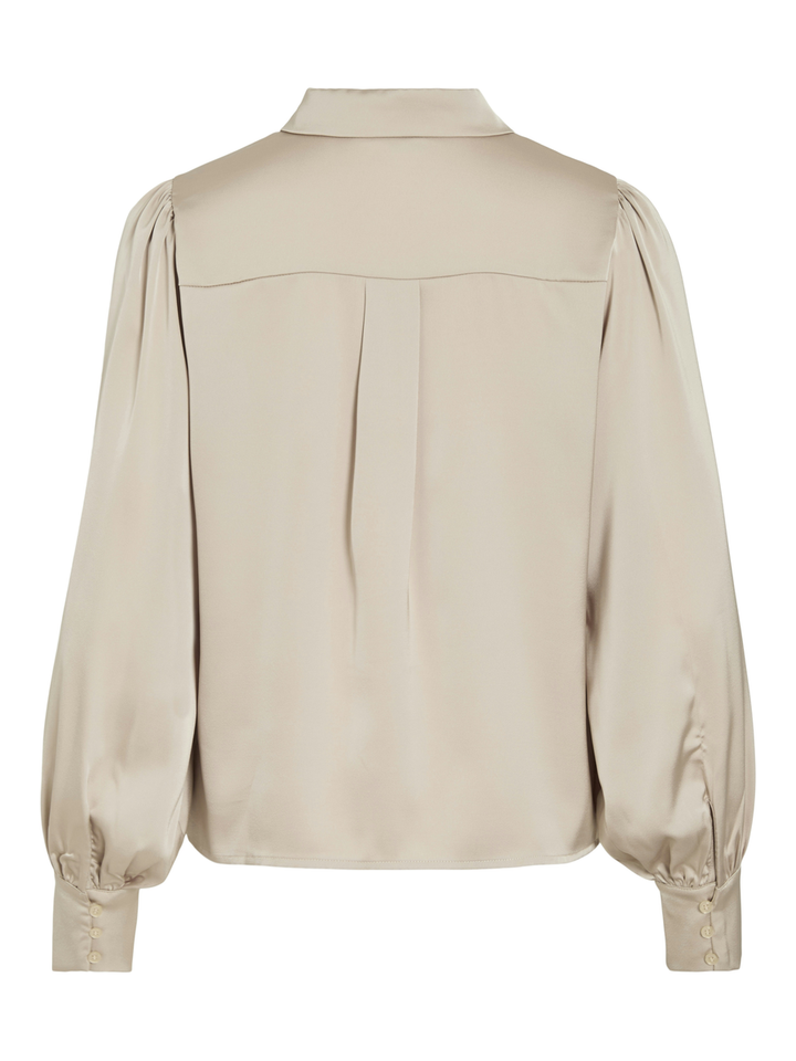 Beige blouse met knopen Vienna Ravenna Vila 