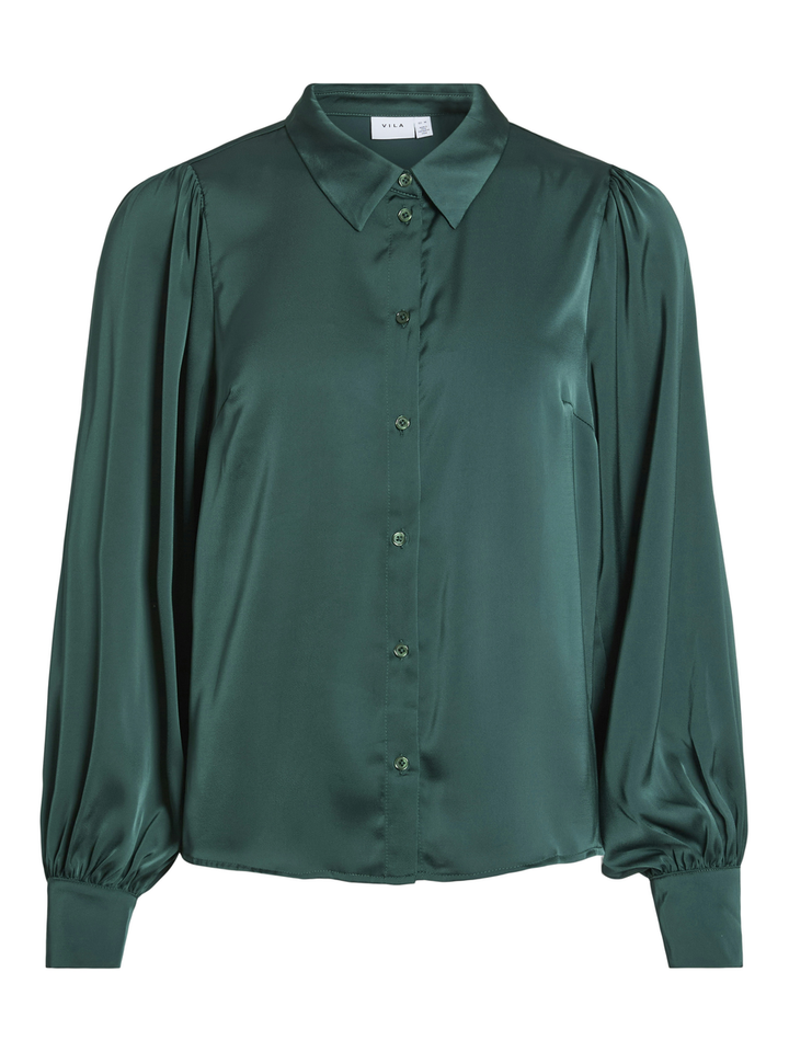 Groene blouse met knopen Vienna Ravenna Vila