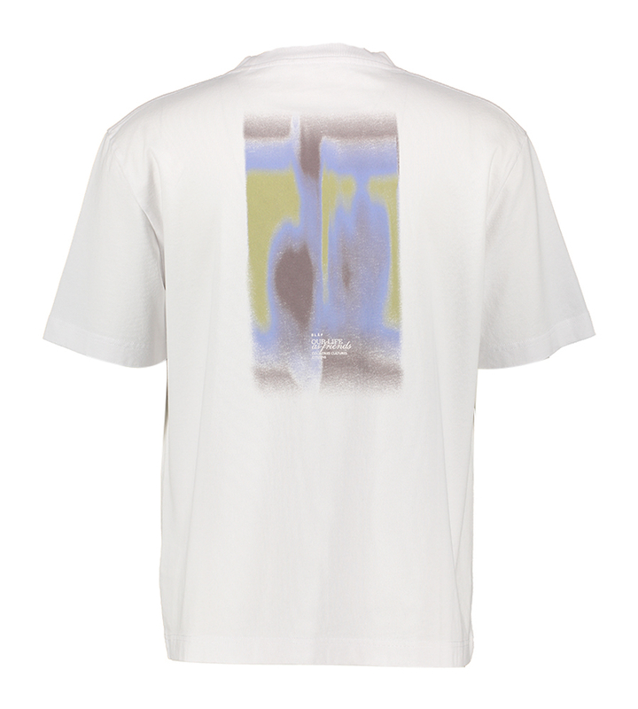 Witte T-Shirt met print op rugzijde logo Olaf 