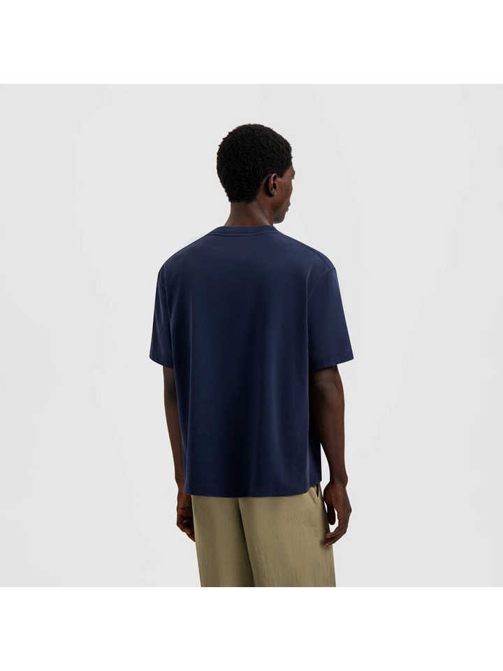 Blauwe katoenen t-shirt met logo's Boxy Olaf