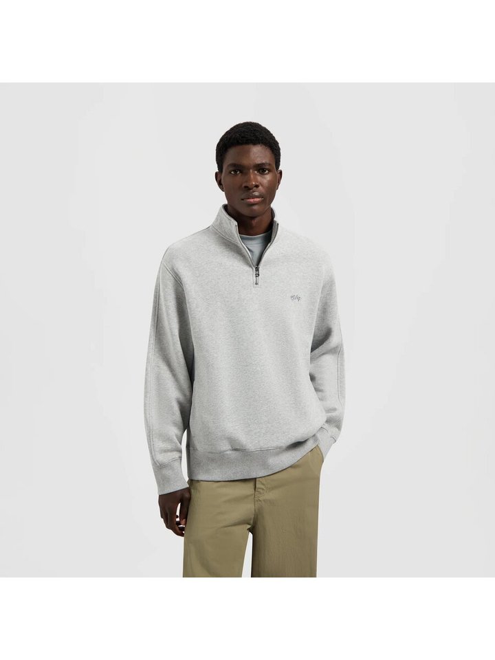 Grijze sweater met rits logo Olaf 