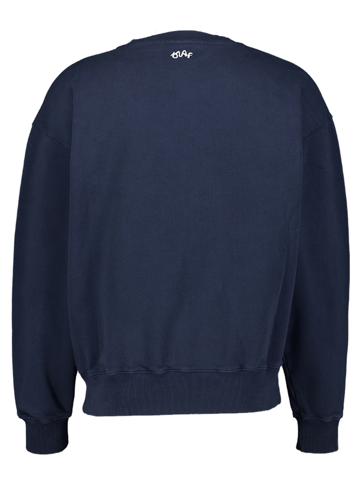 Donkerblauwe trui met ronde hals Olaf