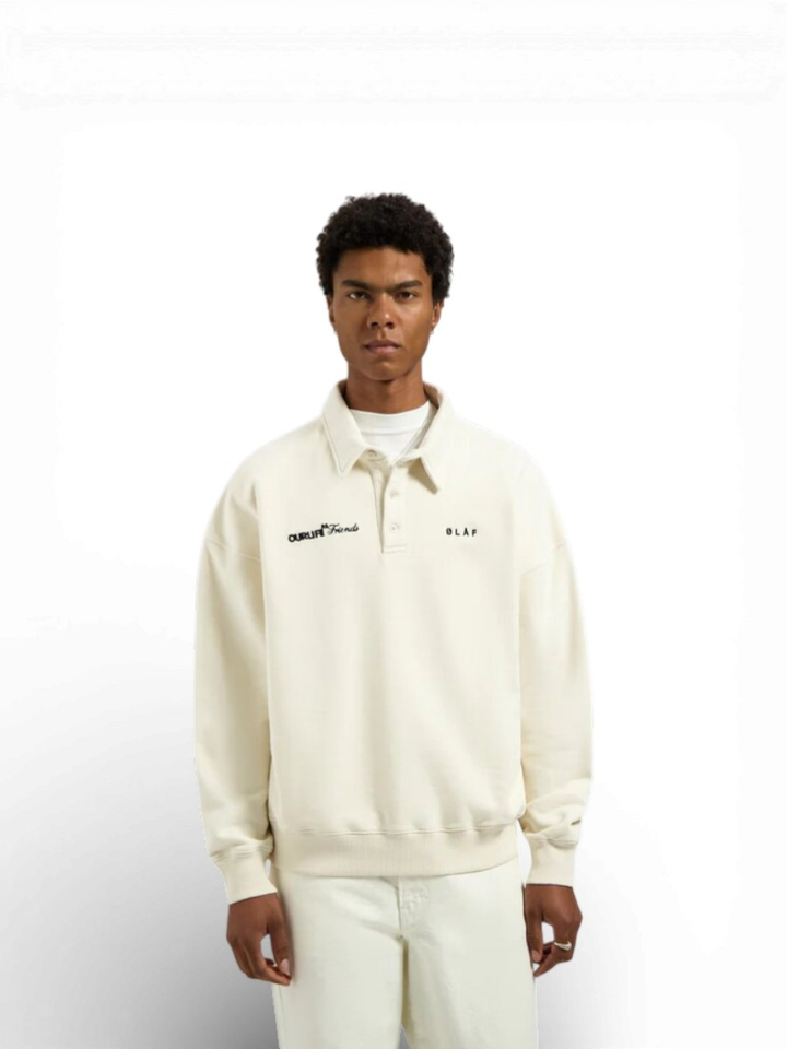 Witte polo sweater Olaf 