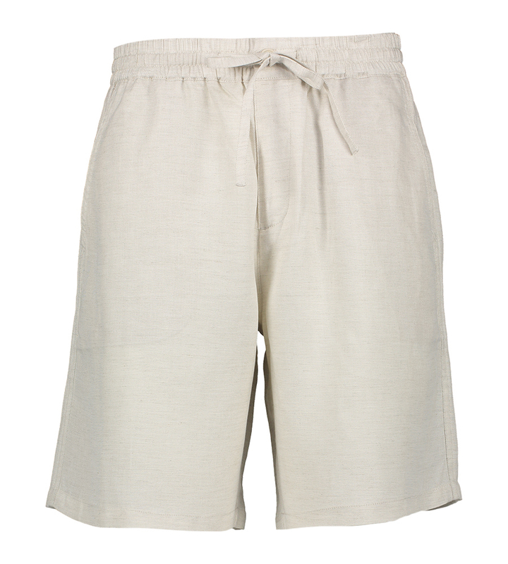 Beige short met structuur Olaf 