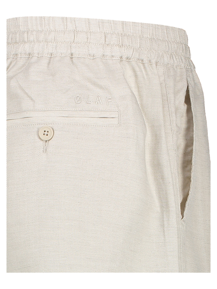 Beige short met structuur Olaf 