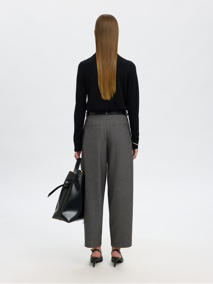 Black/struture lange broek Selected 