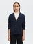Donkerblauwe gilet met knopen en lange mouwen Selected 
