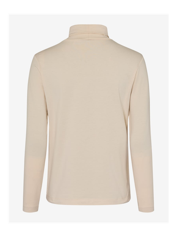 Beige pull met rolkraag en strass aan de mouwen Style.Carina Brax 