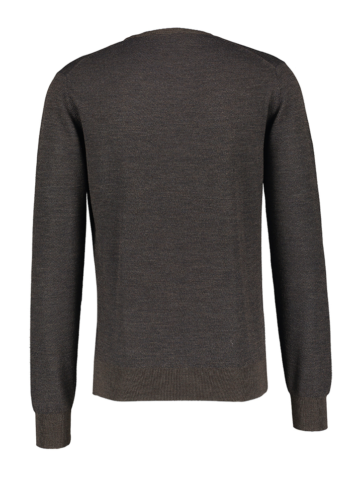 Grijze trui in merino wol State Of Art 