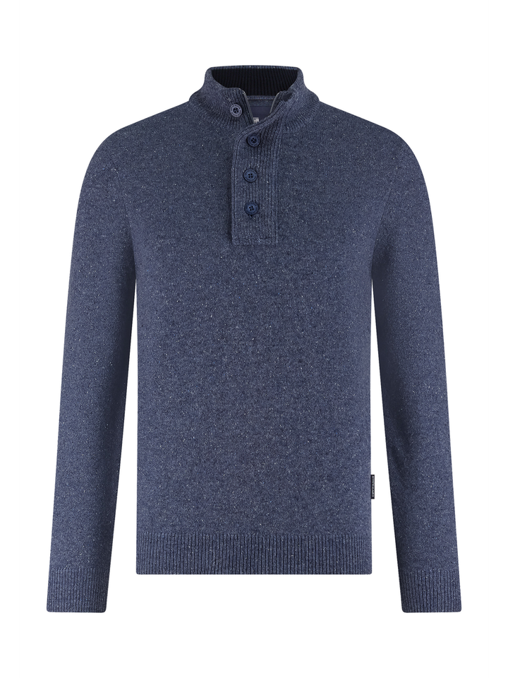 Blauwe trui met opstaande kraag State Of Art 