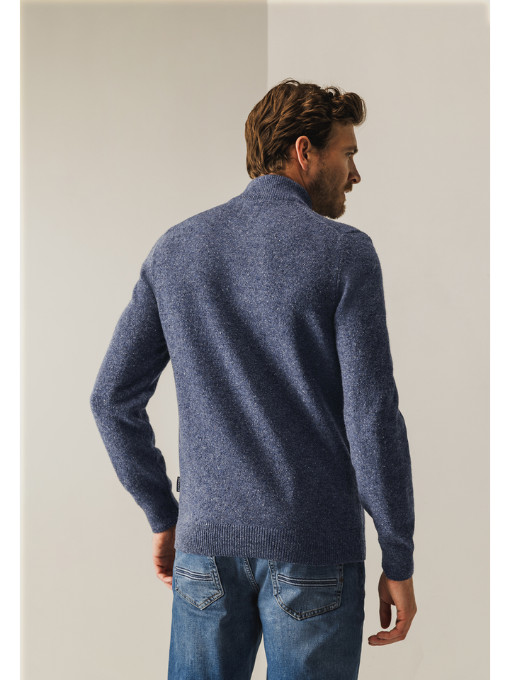 Blauwe trui met opstaande kraag State Of Art 