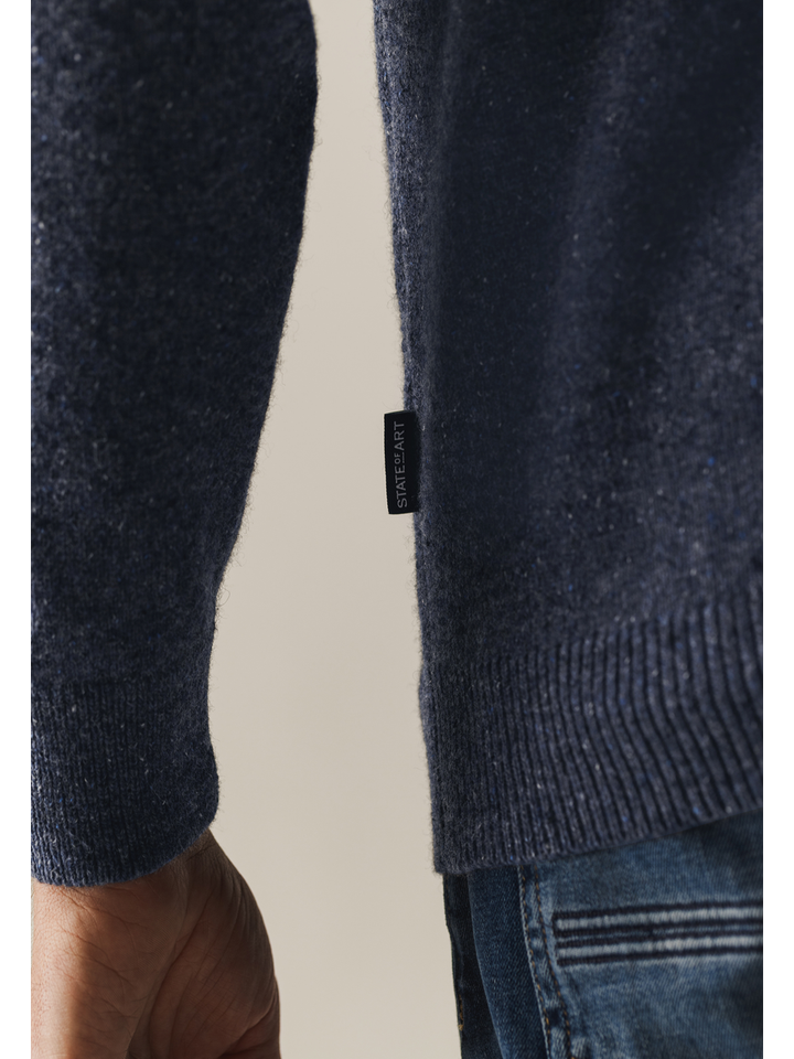 Blauwe trui met opstaande kraag State Of Art 