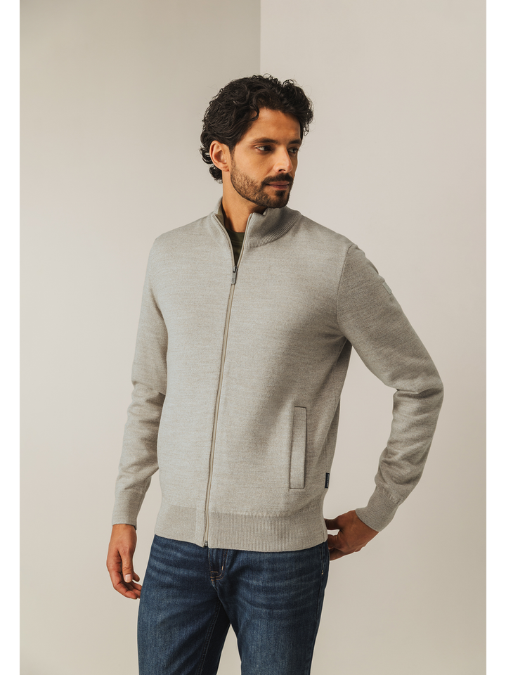 Beige gilet met rits State Of Art 