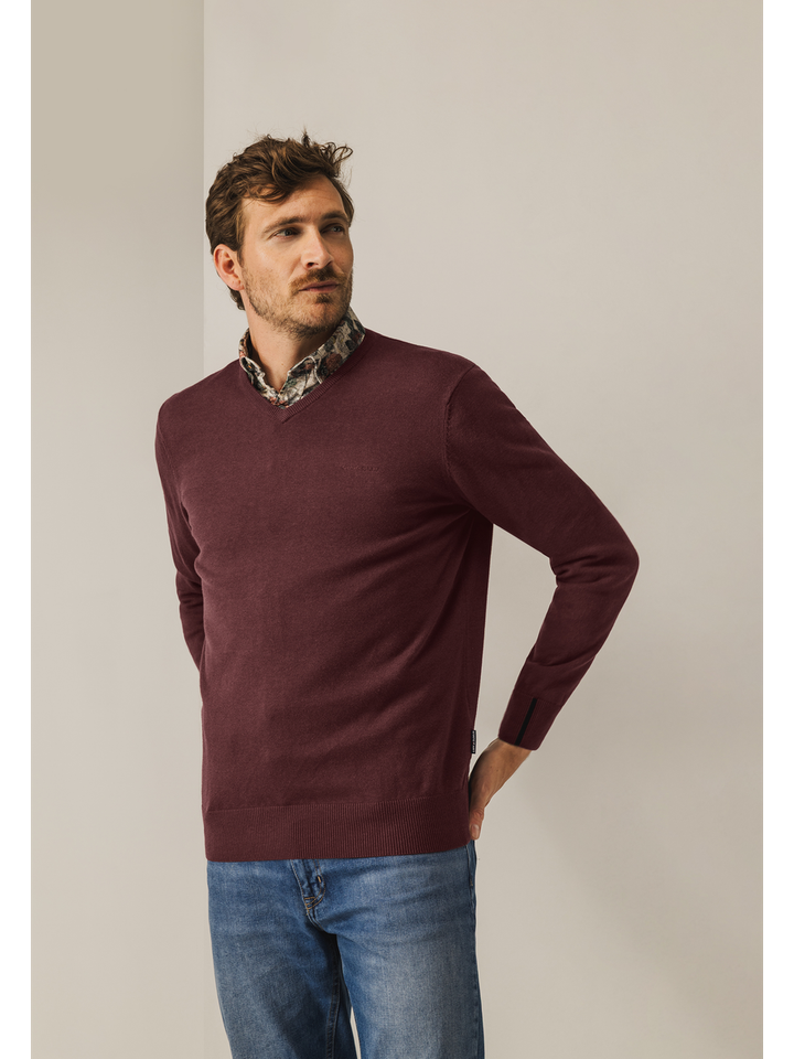 Bordeaux katoenen trui State Of Art 