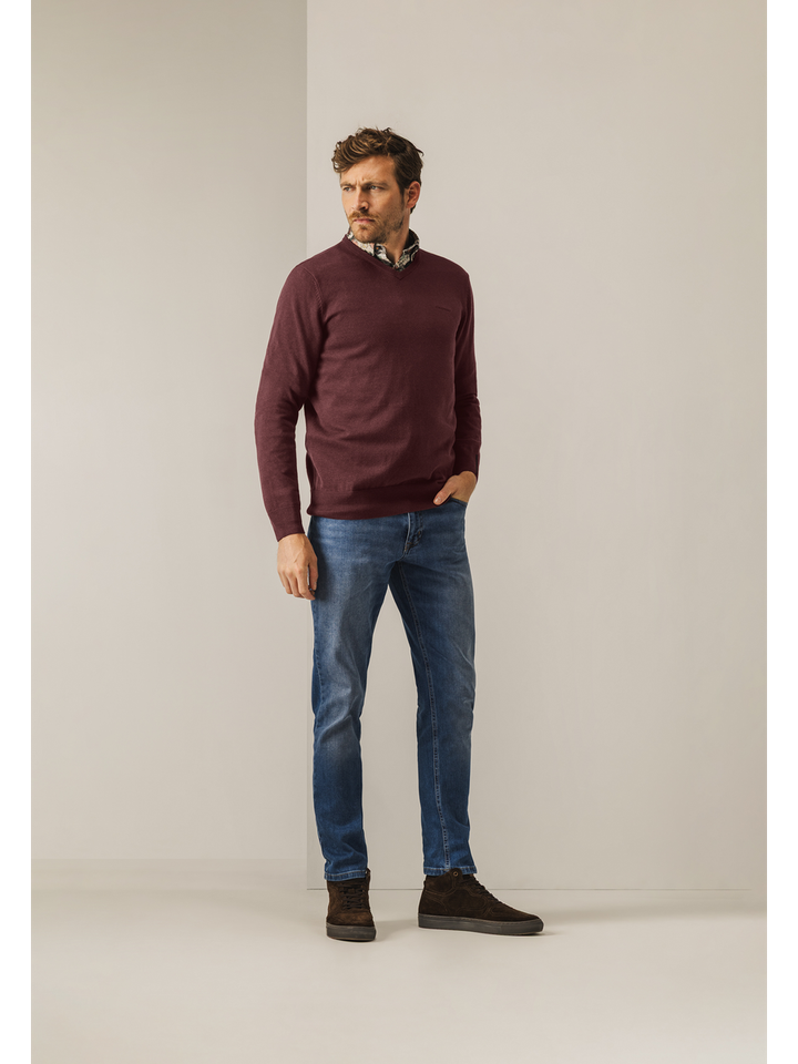 Bordeaux katoenen trui State Of Art 