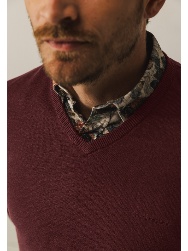 Bordeaux katoenen trui State Of Art 