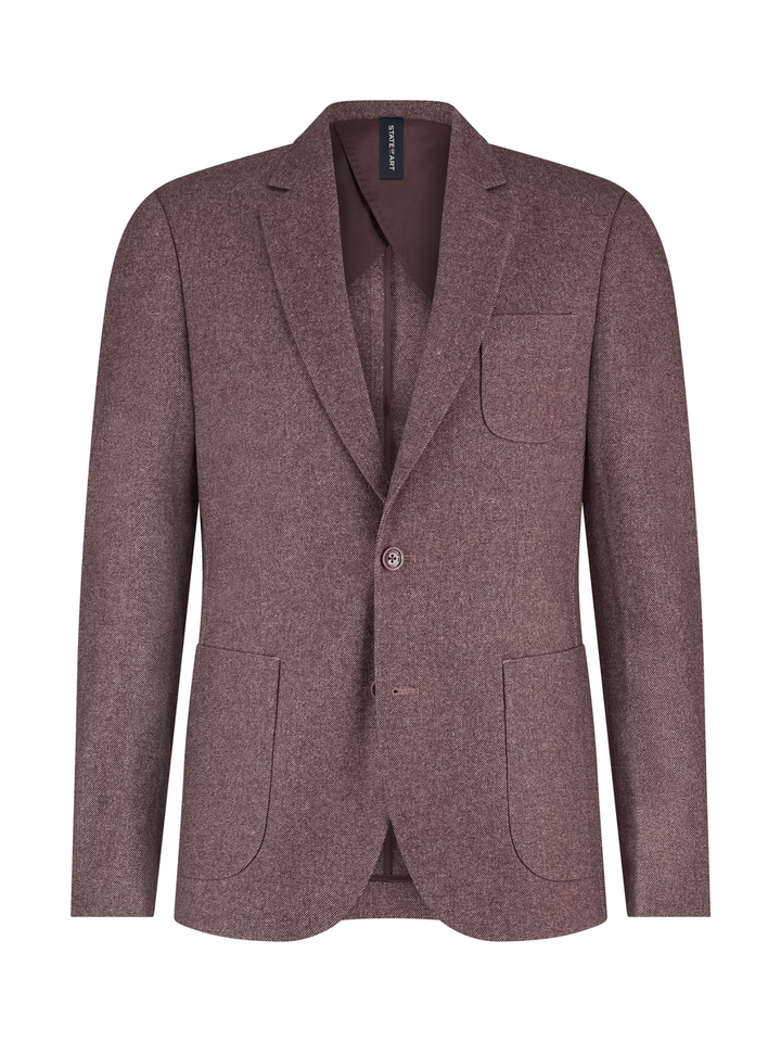 Bordeaux blazer met motief State of Art 