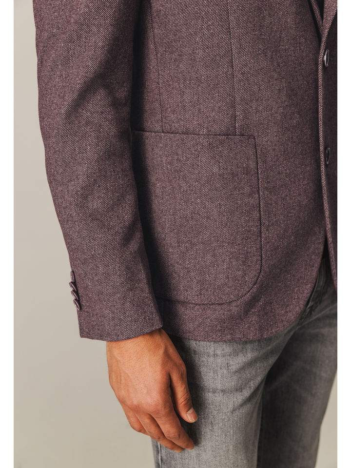 Bordeaux blazer met motief State of Art 