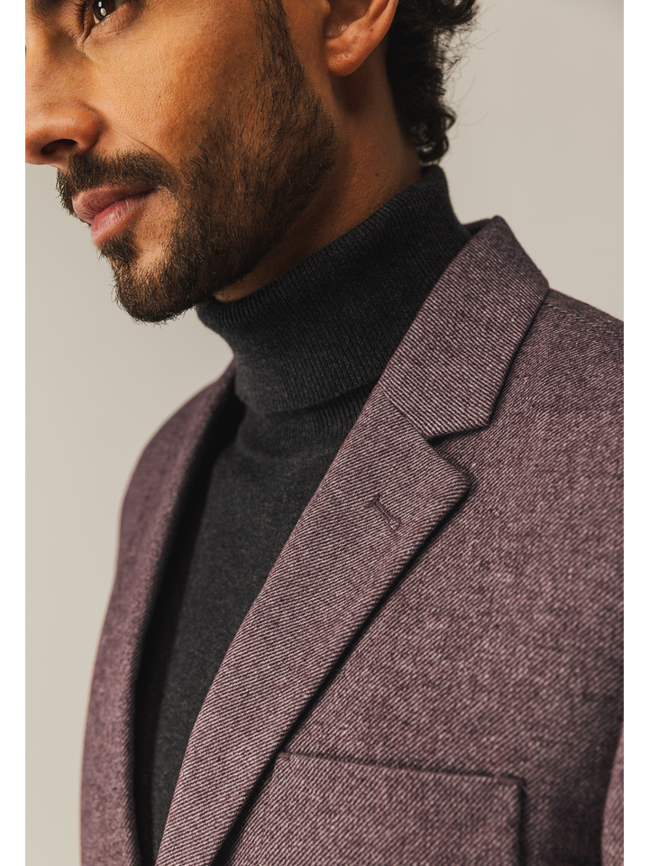 Bordeaux blazer met motief State of Art 