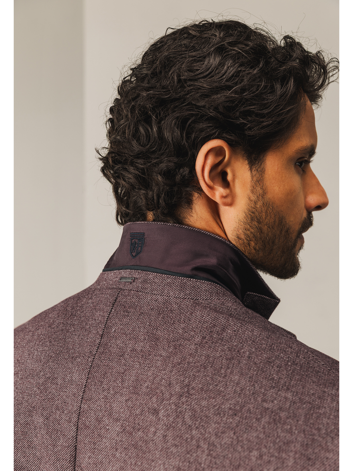 Bordeaux blazer met motief State of Art 