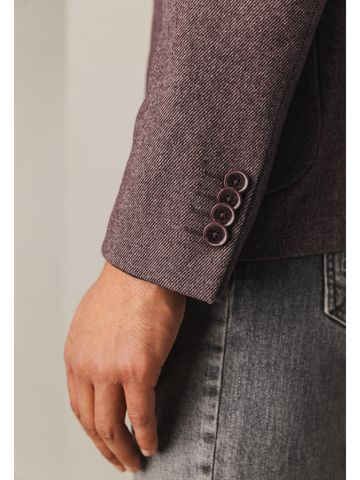 Bordeaux blazer met motief State of Art 