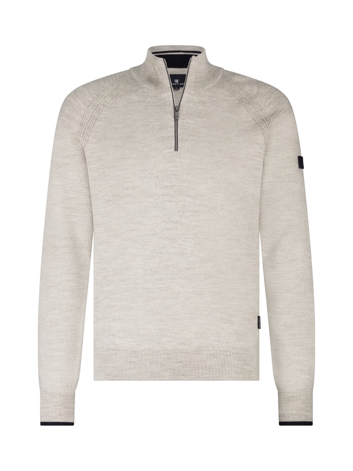 Grijze half zip trui State of art