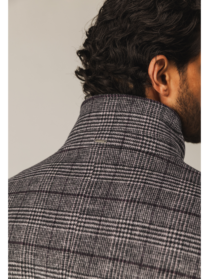 Zwart en grijze mantel in print State of Art