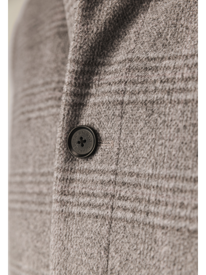 Grijze mantel met ruiten State Of Art 