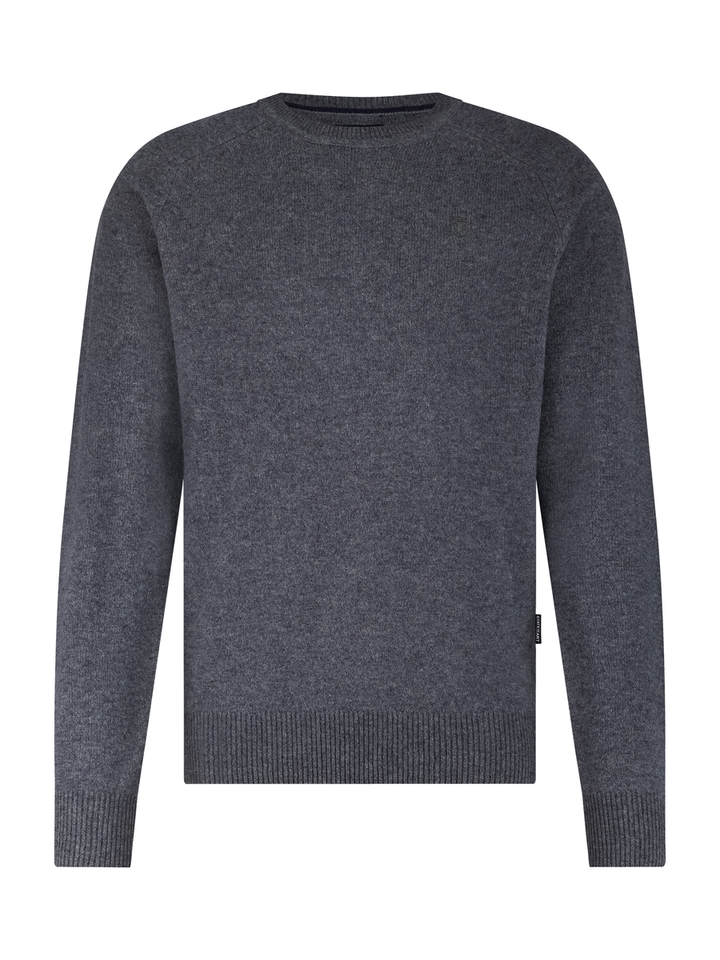 Grijze wollen trui met ronde hals State Of Art 