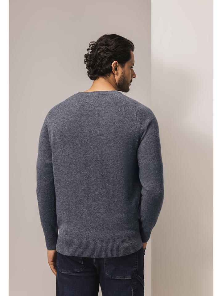 Grijze wollen trui met ronde hals State Of Art 