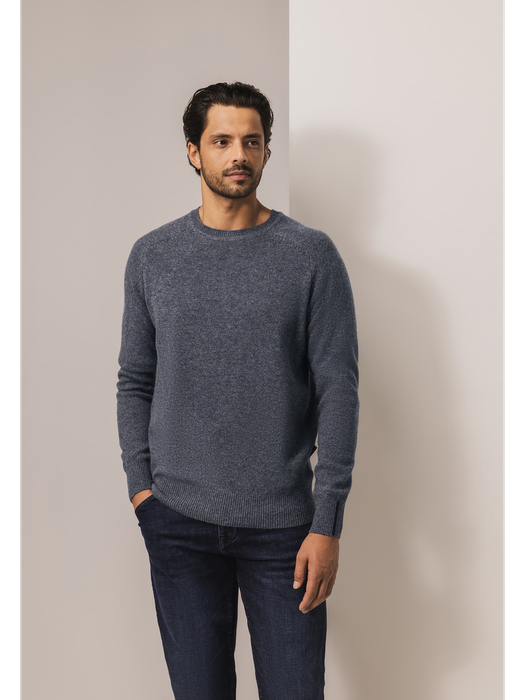 Grijze wollen trui met ronde hals State Of Art