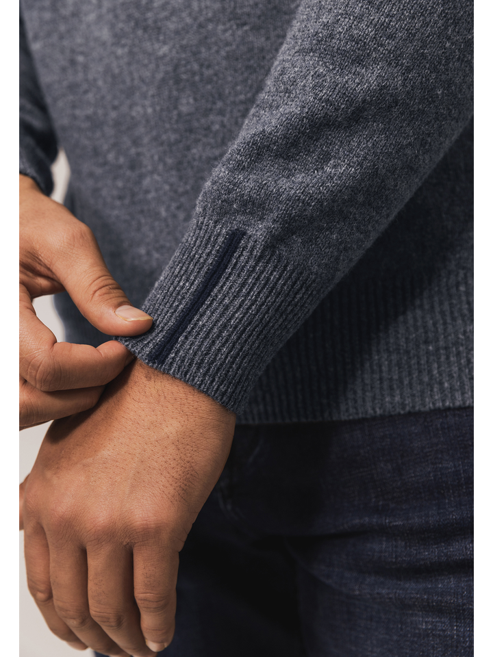 Grijze wollen trui met ronde hals State Of Art 
