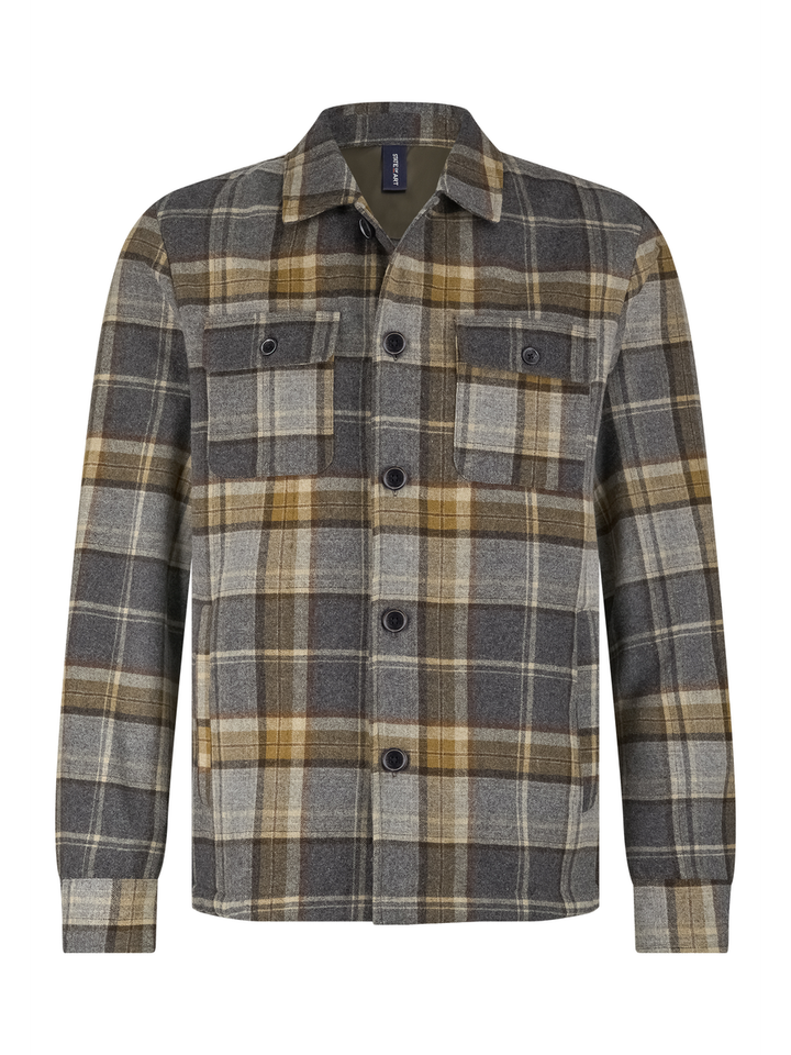 Geruiten wollen hemd met lange mouw State of Art