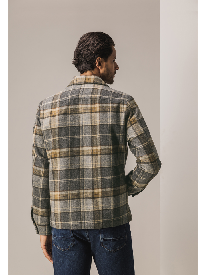 Geruiten wollen hemd met lange mouw State of Art