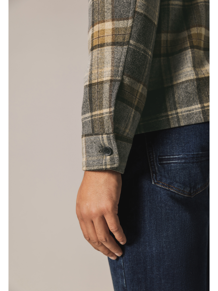 Geruiten wollen hemd met lange mouw State of Art