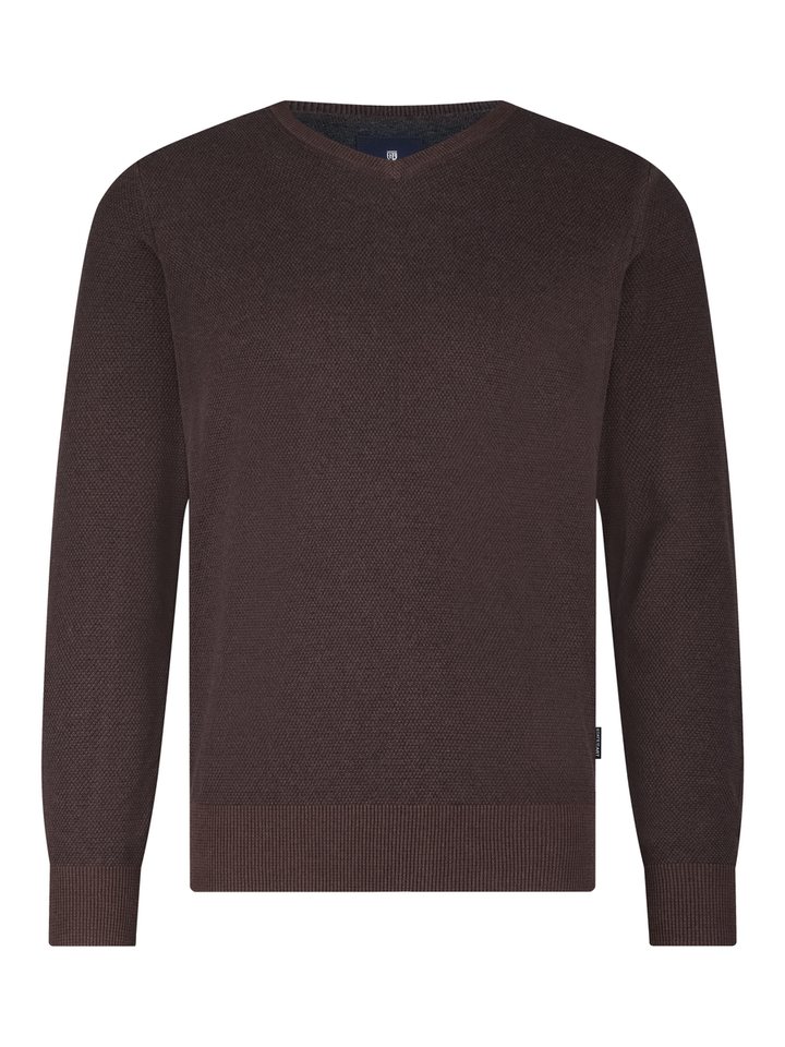 Bordeaux trui me V-hals State of Art