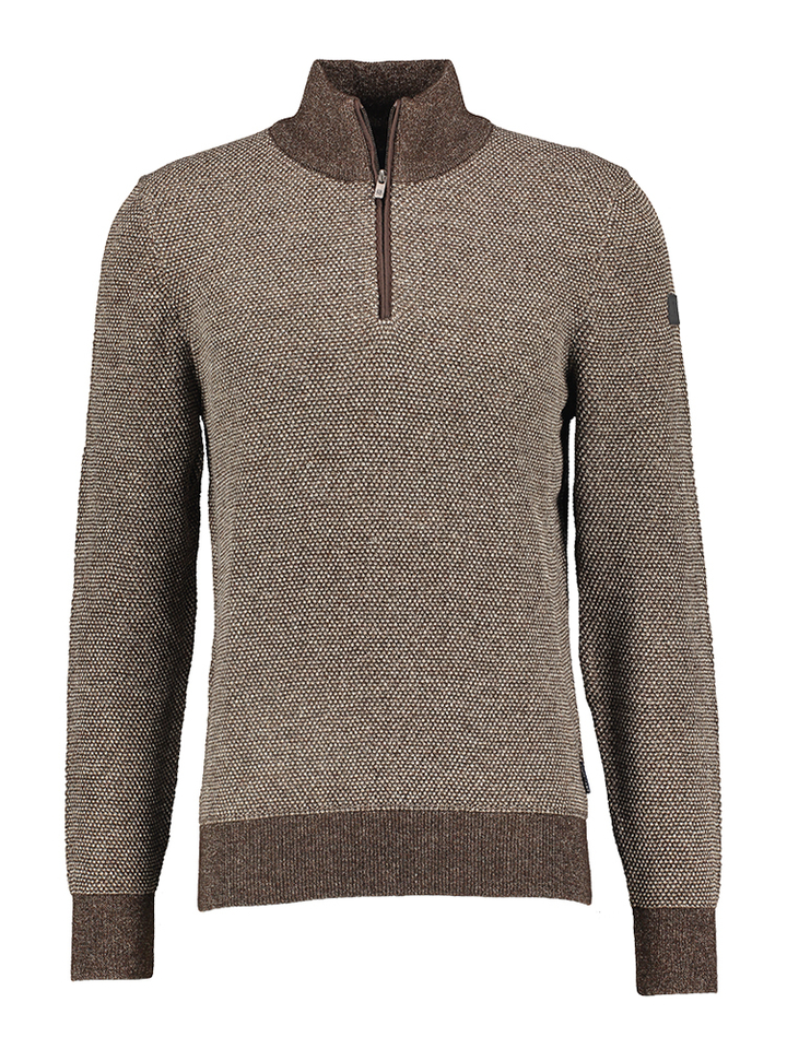 Bruine trui met details en rits State Of Art