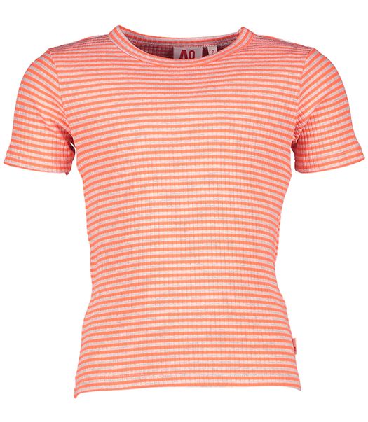 Fluo gestreepte t-shirt AO76