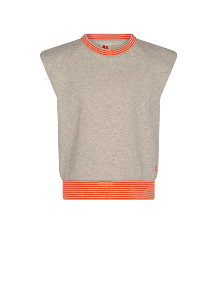 Grijze t-shirt met fluo strepen AO76