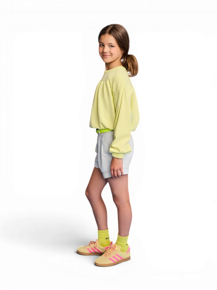 Gele sweater met elastiek detail AO76