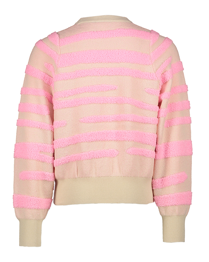 Beige turi met roze strepen AO76