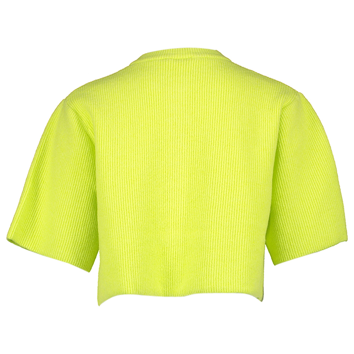 Fluo yellow kort gilet met knopen AO 