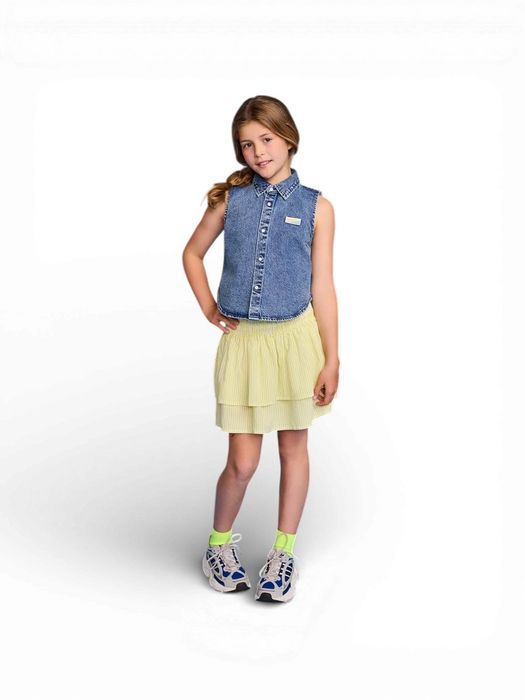 Gestreepte gele rok AO76