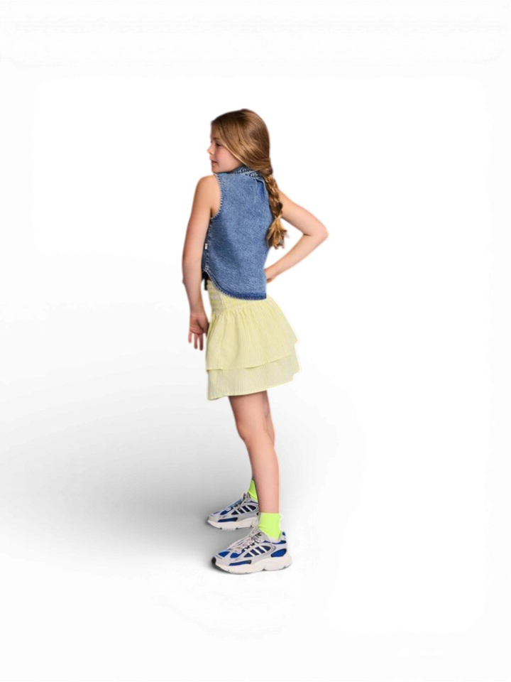 Gestreepte gele rok AO76