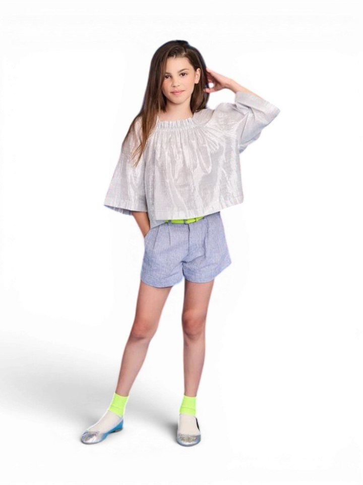 Bglauwe gestreepte short AO76