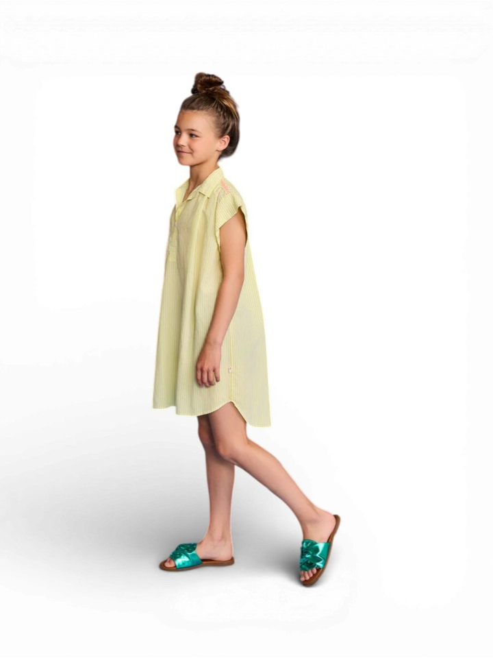 Gestreept geel kleed AO76