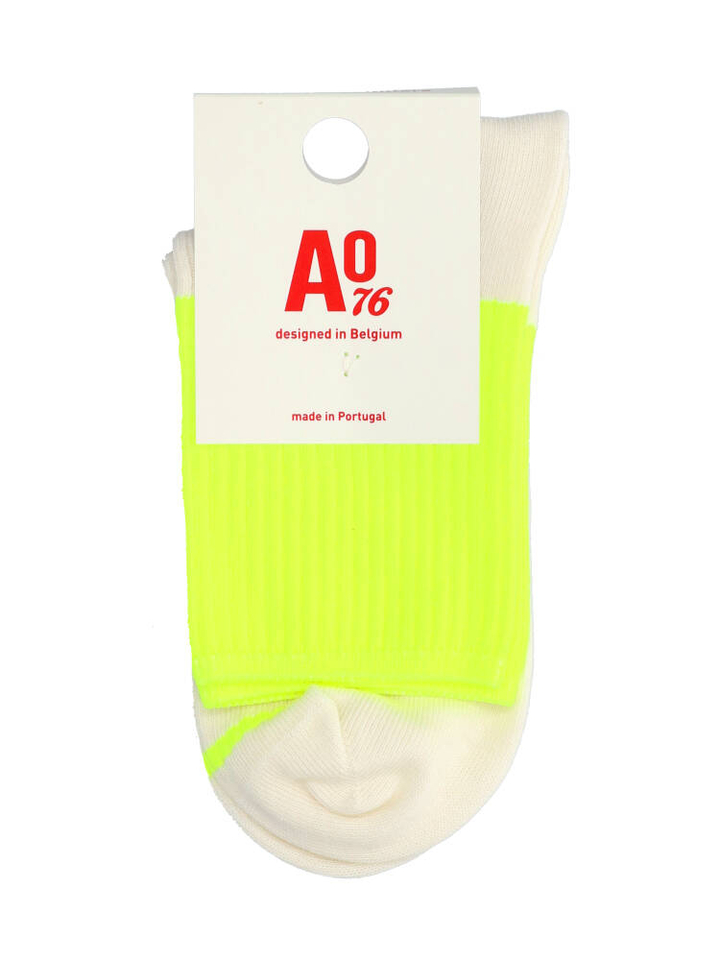 Fluo yellow sokken AO 
